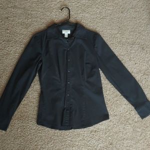 Black button down shirt